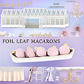{moss&mink} Cake & Lace - Foil leaf macarons