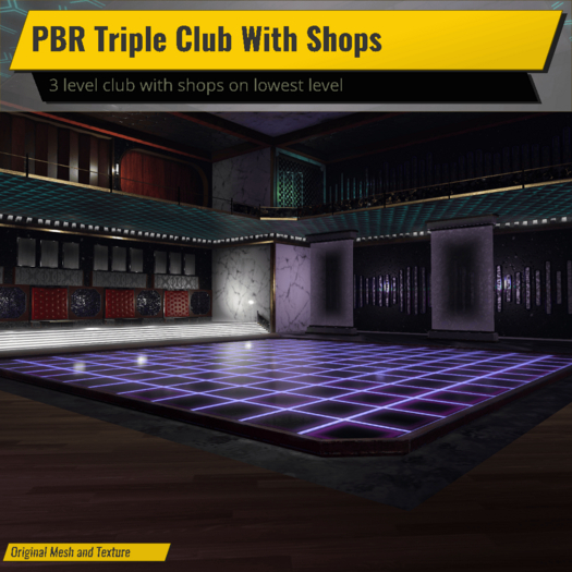 PBR Triple Club With Shops