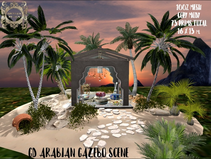 GD ARABIAN GAZEBO SCENE