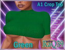 [R39] A1 Crop Top-Green