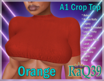 [R39] A1 Crop Top-Orange