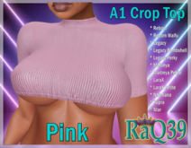 [R39] A1 Crop Top-Pink