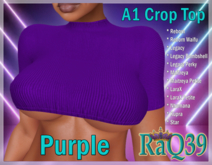 [R39] A1 Crop Top-Purple