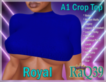 [R39] A1 Crop Top-Royal