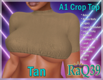 [R39] A1 Crop Top-Tan