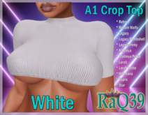 [R39] A1 Crop Top-White