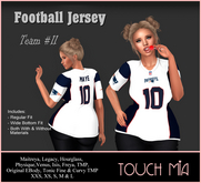 TOUCH MIA - Ladies Football Jersey - Team #11 v3