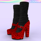 Love Black Socks Heels MAITREYA