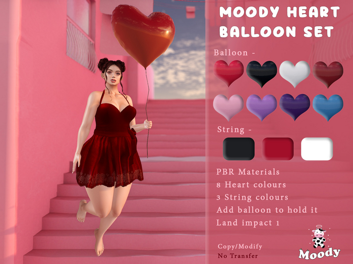 Moody - Heart Balloon Set