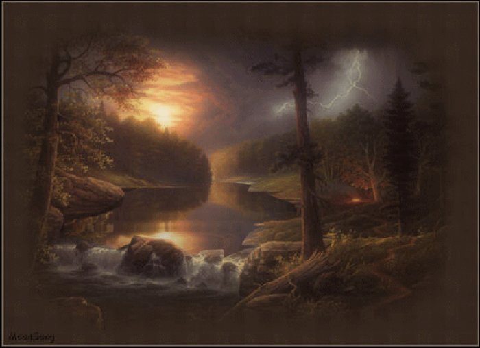 River Lightning Animated Picture