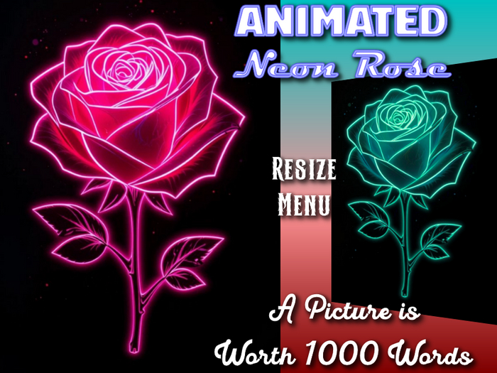  ★★★★★~ ROSE_NEON_Animated - Resize Menu