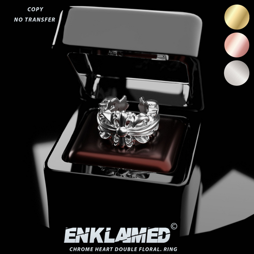 Enk- CHROME HEART DOUBLE FLORAL RING UNPACKER