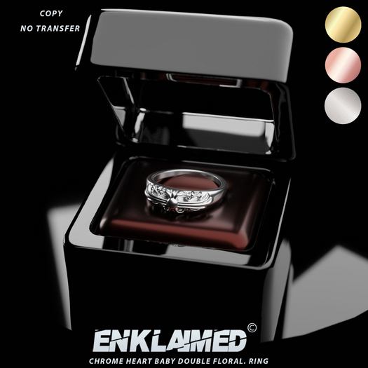 Enk- CHROME HEART BABY DOUBLE FLORAL RING UNPACKER