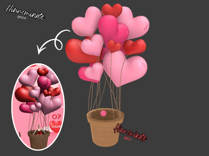 07 Hot Air Balloon RARE - Valentine Photo Props - Fanshii