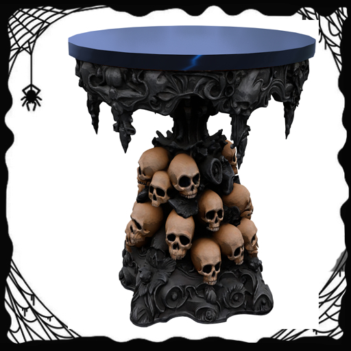 Table Gothic Skulls,skull table,Halloween table