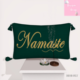 Zen Pillow With Tassel- Green (Rezz)