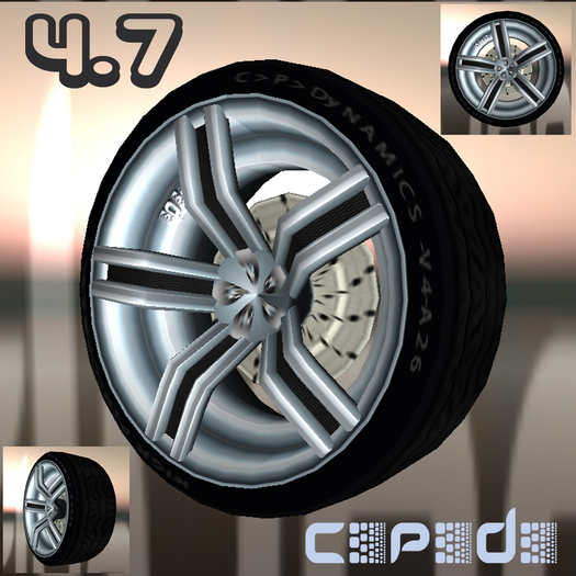 C>P>Dynamics V4.7 5 Spoke Carbon Style Rim [b]