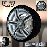C>P>Dynamics V4.7 5 Spoke Carbon Style Rim [b]