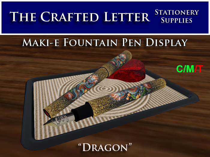 Maki-e Dragon Pen Display