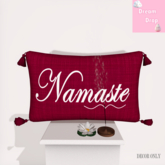 Zen Pillow With Tassel- Red (Rezz)