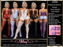 *BSASSY* AA90 BODYSUIT - SHORT- BOOTS WITH HUD