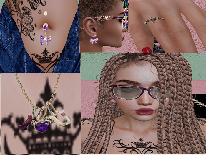 {CC} Birthstone Jewelry  (L, R, M, L-Ex)(Amethyst)