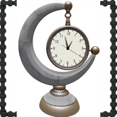 Desk Clock Marble Crescent Moon,moon clock