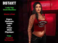 DM - Lady Top RockMachine Black&Red V1