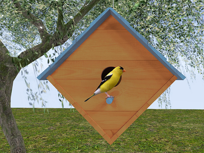 Imagine That - Triangle Bird House - Add your own Color