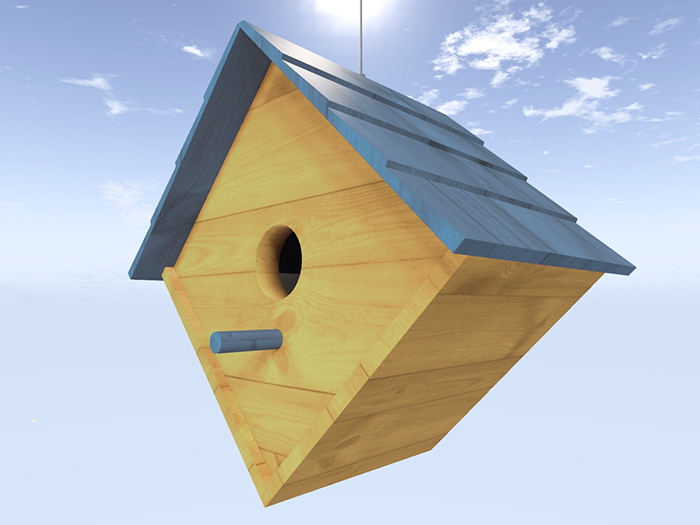 Imagine That - Triangle Bird House - Add your own Color