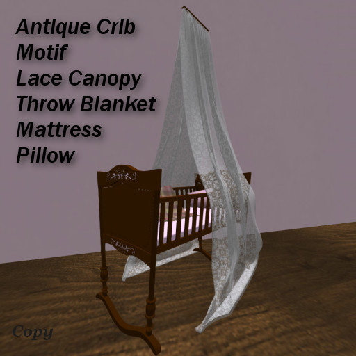 CuddlePie Antique Crib Princess1