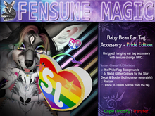 .:FM:. Baby Bean Ear Tag Accessory - Pride Edition