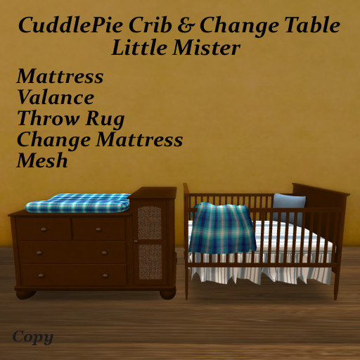 CuddlePie Little Mister Crib & Change Table1