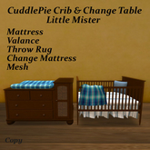 CuddlePie Little Mister Crib & Change Table1