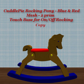 CuddlePie Rocking Pony Blue & Red1
