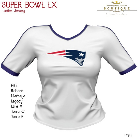 SUPER BOWL - PAT LADIES JERSEY (BOXED)