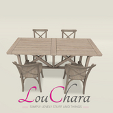 LouChara Celine Dining Table and Chairs 