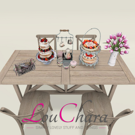 LouCHara Celine Dining Table Clutter 