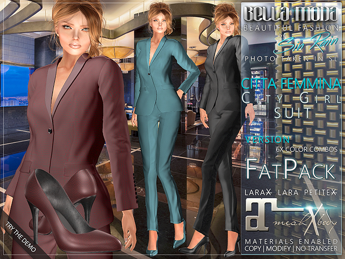 LaraX Lara PetiteX FATPACK Bella Moda - 6x Citta Femmina City Girl Suits - COPY MOD