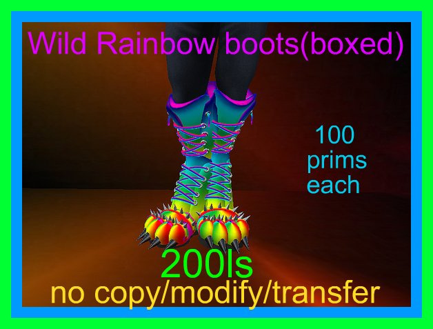 Wild Rainbow boots(boxed)