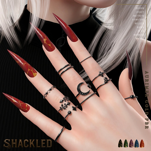 SHACKLED - Aurimer PBR [Long Stiletto] GOLD
