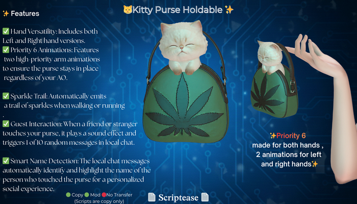 x Kitty Purse Green
