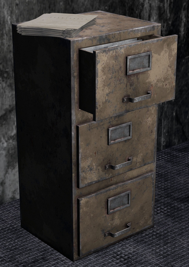 {Unflat Stuff} Decayed File Cabinet