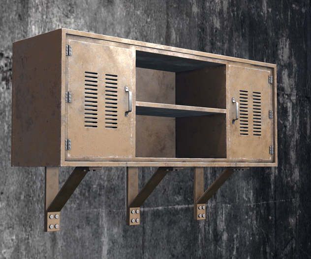 {Unflat Stuff} Decayed Wall Cabinet