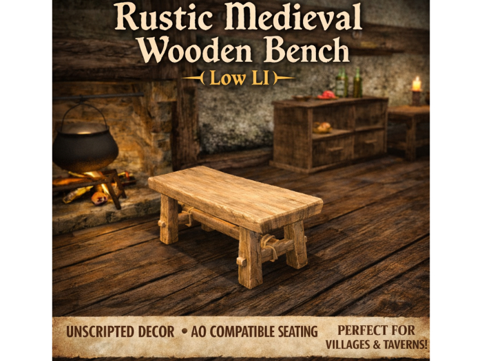 Medieval Wooden Bench