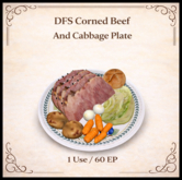 DFS Corned Beef And Cabbage Plate - ACTUAL ITEM