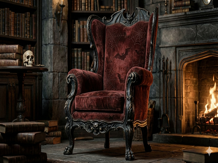 Devil's Study Chair - Gothic Mesh Throne