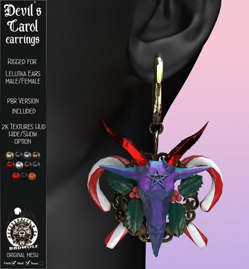 Badwolf - Devil's Carol Earrings