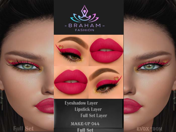 Second Life Marketplace - '' Braham Fasihon New''Make Up EvoX ''Bom'' 044