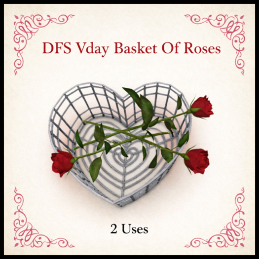 DFS Vday Basket Of Roses - ACTUAL ITEM